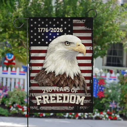 250 Years of Freedom Vintage Eagle Garden Flag Patriotic