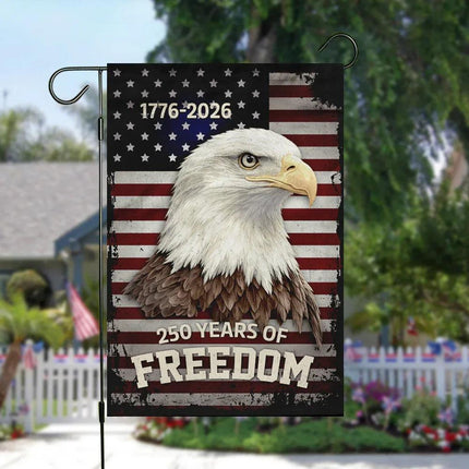 250 Years of Freedom Vintage Eagle Garden Flag Patriotic