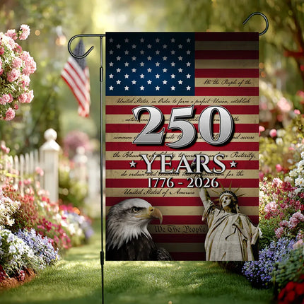 USA Constitution We The People Garden Flag 250 Years