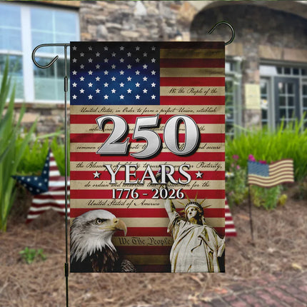 USA Constitution We The People Garden Flag 250 Years