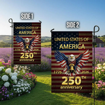 United States of America 250th Anniversary Eagle Garden Flag