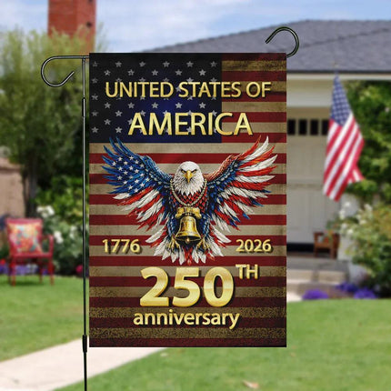 United States of America 250th Anniversary Eagle Garden Flag