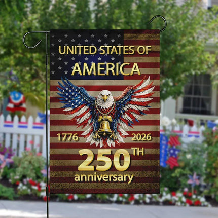 United States of America 250th Anniversary Eagle Garden Flag