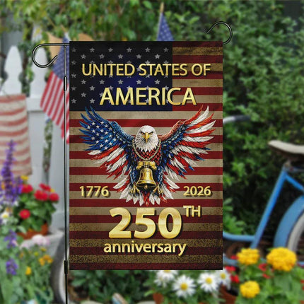 United States of America 250th Anniversary Eagle Garden Flag