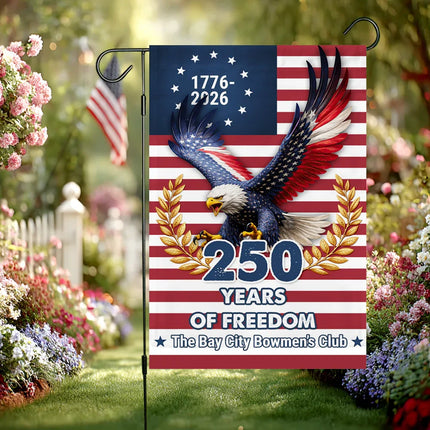 Personalized 250 Years of Freedom Eagle Garden Flag