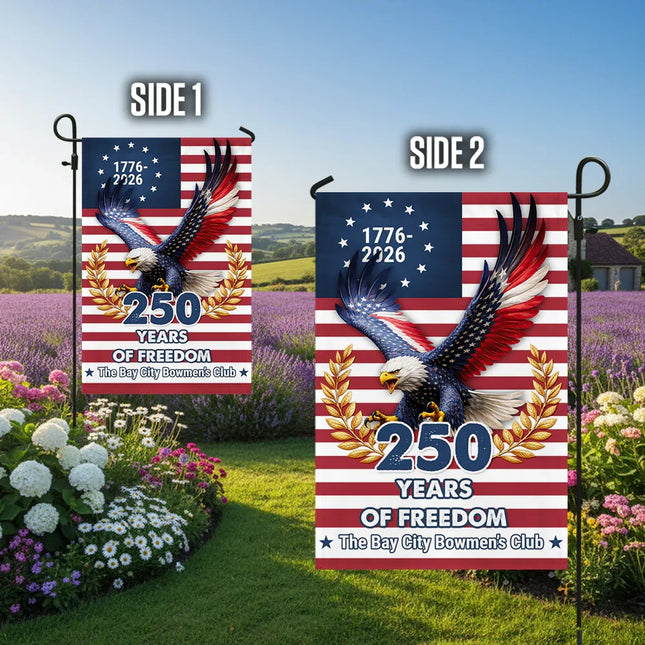 Personalized 250 Years of Freedom Eagle Garden Flag