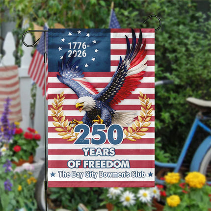 Personalized 250 Years of Freedom Eagle Garden Flag