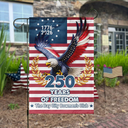 Personalized 250 Years of Freedom Eagle Garden Flag