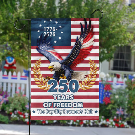 Personalized 250 Years of Freedom Eagle Garden Flag