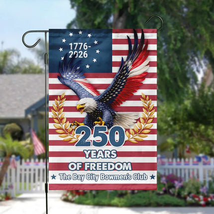 Personalized 250 Years of Freedom Eagle Garden Flag