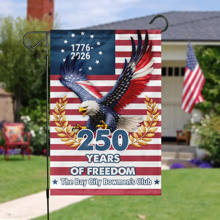 Personalized 250 Years of Freedom Eagle Garden Flag