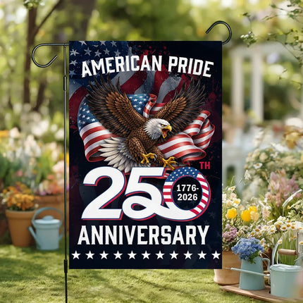 American Pride 250th Anniversary Eagle Garden Flag