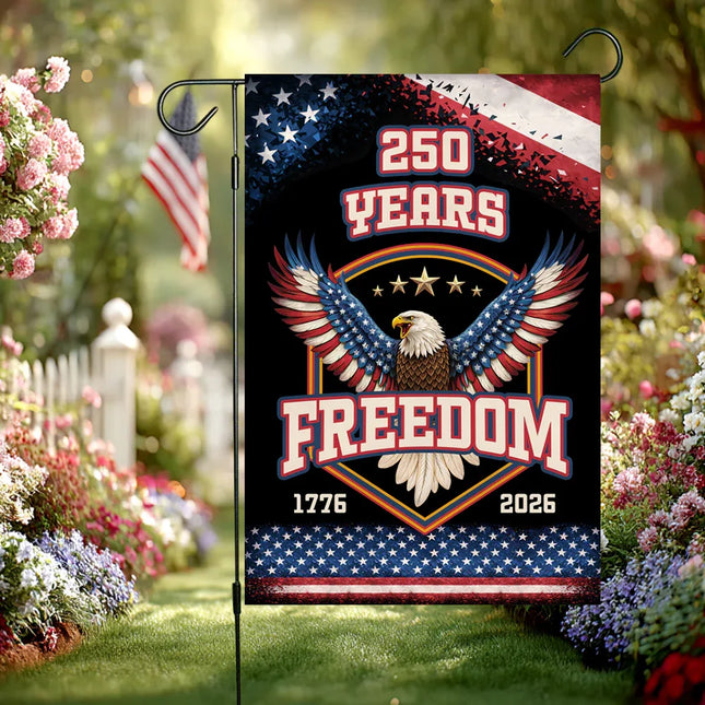 250 Years Freedom Eagle Garden Flag Patriotic America 250