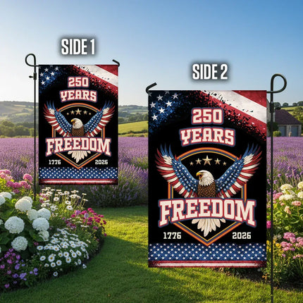 250 Years Freedom Eagle Garden Flag Patriotic America 250