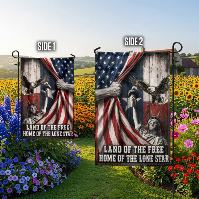 Texas Flag Land of the Free Liberty Eagle Lone Star Flag