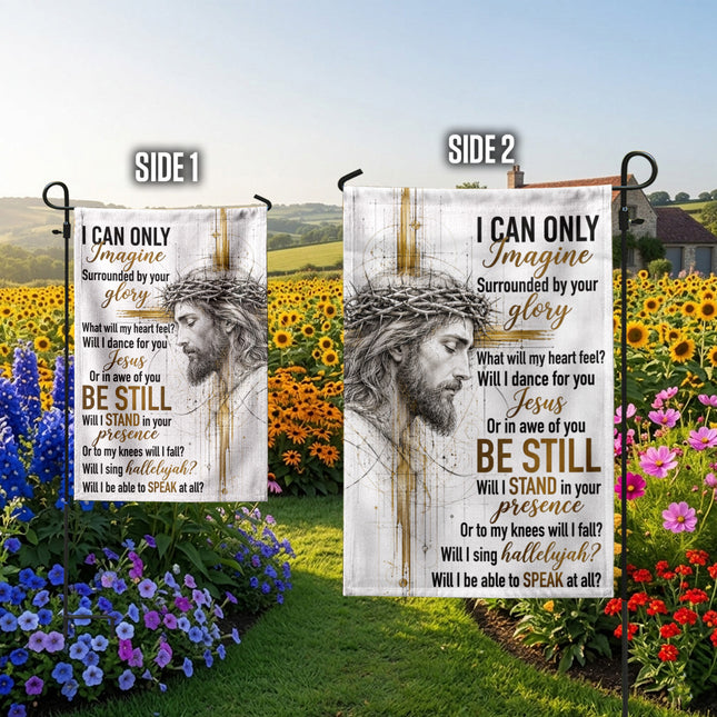 SP-01 Scripture Inspired Jesus Worship Garden Flag First Communion