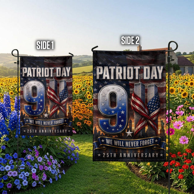 Patriot Day 25th Anniversary We Will Never Forget 9 11 Memorial Flag