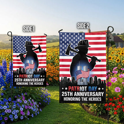 Patriot Day 25th Anniversary Firefighter Heroes Memorial Flag