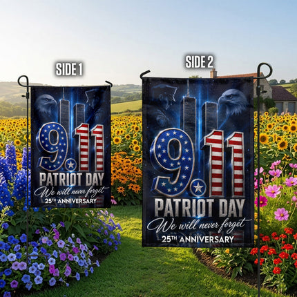 Patriot Day 25th Anniversary Midnight Police Eagle 9 11 Memorial Flag