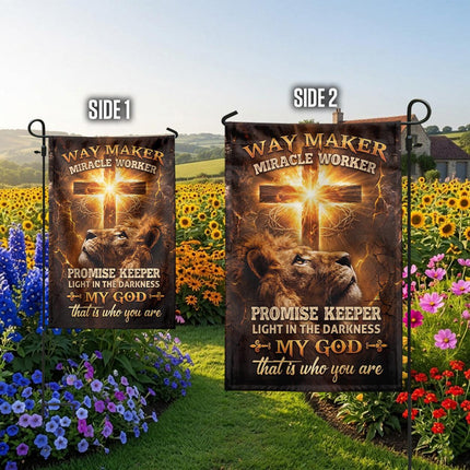 Way Maker Miracle Worker Promise Keeper Flag