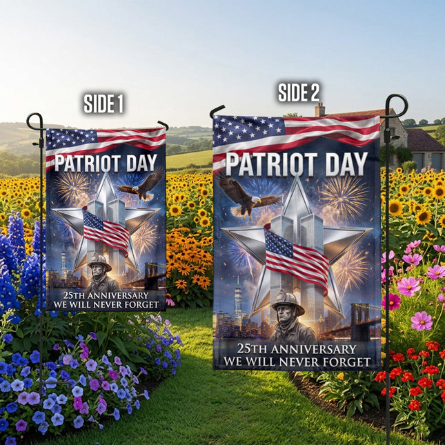 SP-01 We Will Never Forget Patriot Day 25th Anniversary Firefighter Flag