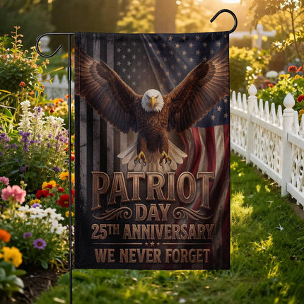 Patriot Day 25th Anniversary We Never Forget Flag