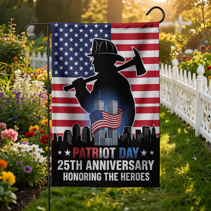 Patriot Day 25th Anniversary Firefighter Heroes Memorial Flag