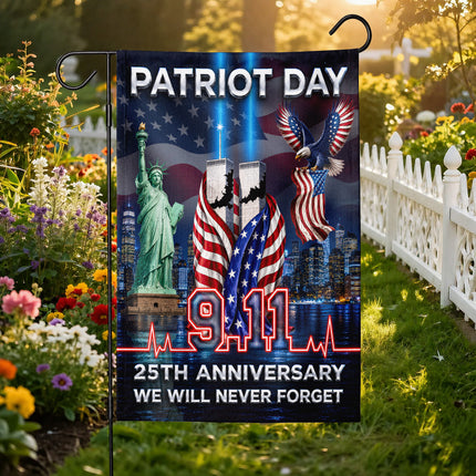 SP-01 Twin Towers Bald Eagle Patriot Day 25th Anniversary Flag
