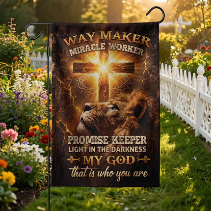 Way Maker Miracle Worker Promise Keeper Flag