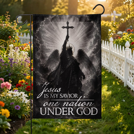SP-01 Jesus Cross Flag One Nation Under God American Heritage Patriotic Celebrations