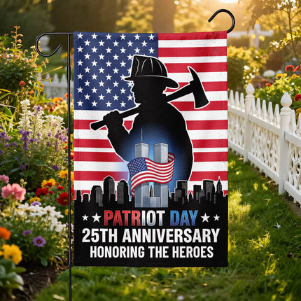 Patriot Day 25th Anniversary Firefighter Heroes Memorial Flag