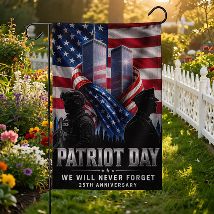 Patriot Day 25th Anniversary Thin Blue Line Police Twin Towers Memorial Flag