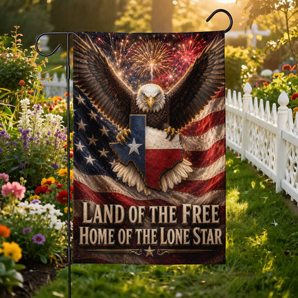 Texas Flag Land of the Free Lone Star Eagle Patriotic Flag