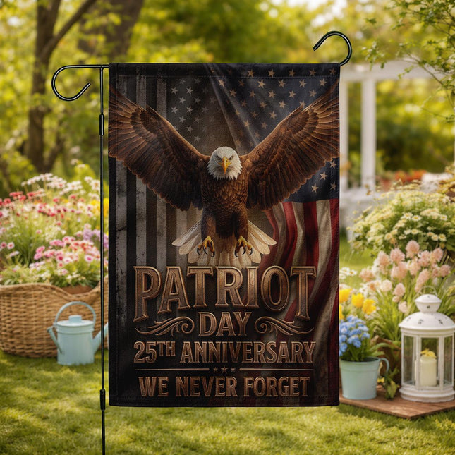 Patriot Day 25th Anniversary We Never Forget Flag