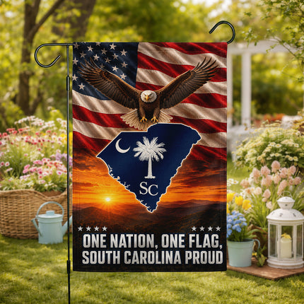 South Carolina Proud Bald Eagle American Patriotic Flag