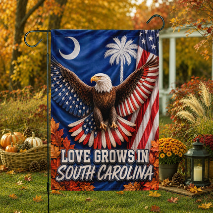 South Carolina Patriotic Eagle Autumn Pride Flag