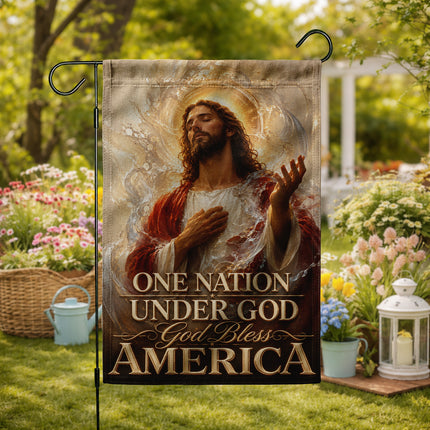 SP-01 Prayer and Faith Flag One Nation Under God God Bless America