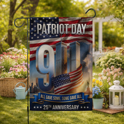 All Gave Some Some Gave All Patriot Day 25th Anniversary Twin Towers Flag