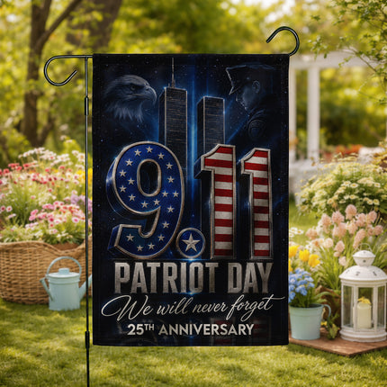 Patriot Day 25th Anniversary Midnight Police Eagle 9 11 Memorial Flag