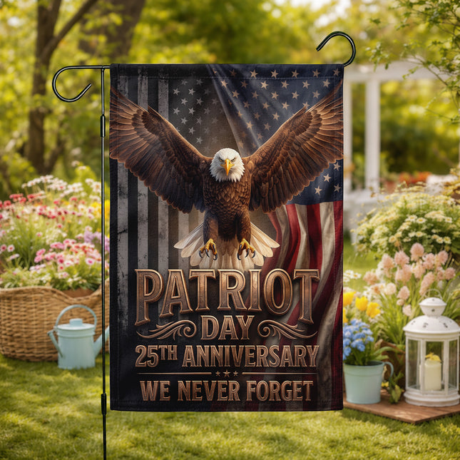 Patriot Day 25th Anniversary We Never Forget Flag
