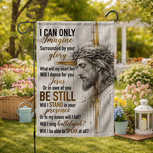 SP-01 Scripture Inspired Jesus Worship Garden Flag First Communion