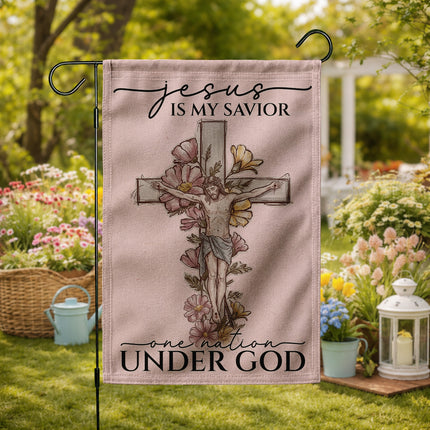 SP-01 Jesus Christ Flag Faith and Courage One Nation Under God Family Gatherings