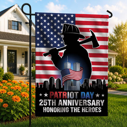 Patriot Day 25th Anniversary Firefighter Heroes Memorial Flag