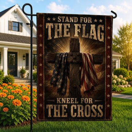 Stand For The Flag Kneel For The Cross Flag