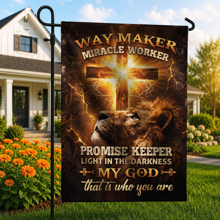 Way Maker Miracle Worker Promise Keeper Flag