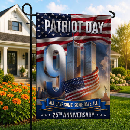 All Gave Some Some Gave All Patriot Day 25th Anniversary Twin Towers Flag