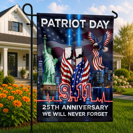 SP-01 Twin Towers Bald Eagle Patriot Day 25th Anniversary Flag