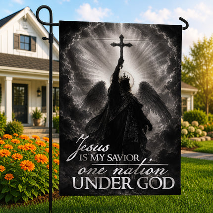 SP-01 Jesus Cross Flag One Nation Under God American Heritage Patriotic Celebrations