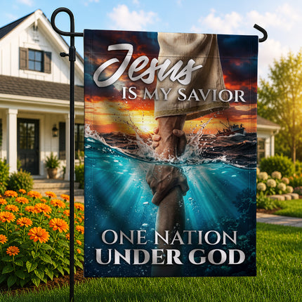 SP-01 One Nation Under God Flag Christian Faith and Patriotism Prayer Gatherings