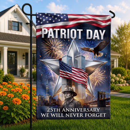 SP-01 We Will Never Forget Patriot Day 25th Anniversary Firefighter Flag